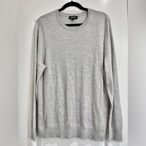 Express | Men’s Light Gray Crewneck Sweater | Size Large